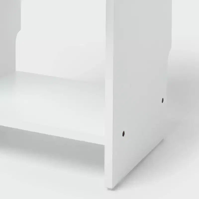 Torre portaoggetti da bagno a 3 ripiani, in truciolato e acciaio, 29,7 cm L x 80,4 cm A, crema