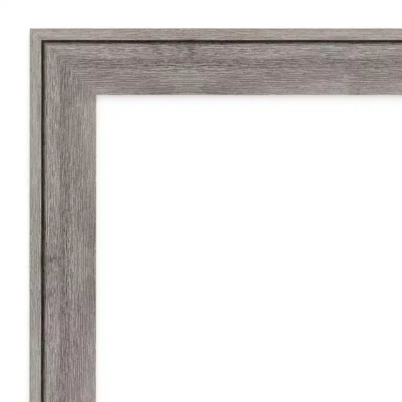 Specchio da Parete per Bagno, Cornice in Legno Grigio Barnwood Non Smussato, 40,5"L x 28,5"A, Assemblato negli USA