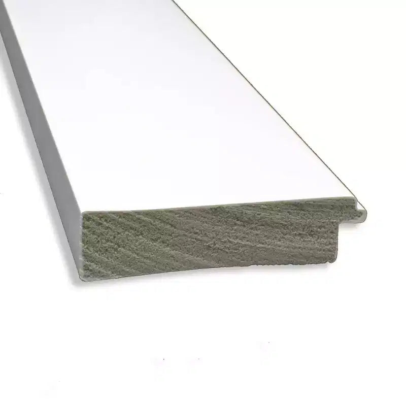 Specchio a figura intera da appoggio a parete o a pavimento, cornice bianca non smussata, 75 cm L x 166 cm H