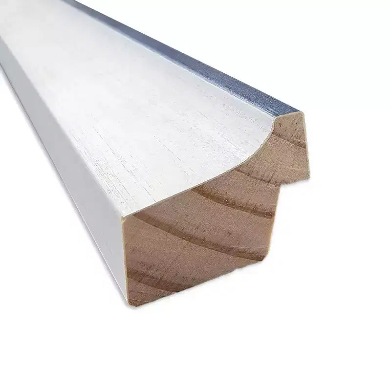 Specchio da parete per bagno, con cornice in legno non smussata, 40" x 29", bianco/blu, con accessori di montaggio