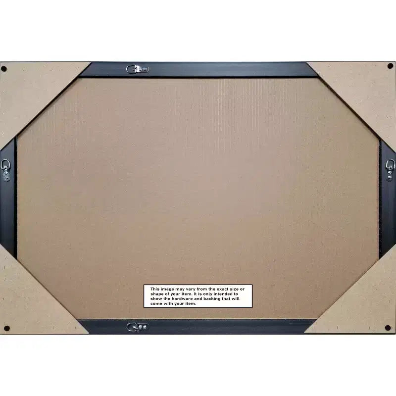 Specchio da parete per bagno, con cornice in legno non smussata, 40" x 29", bianco/blu, con accessori di montaggio