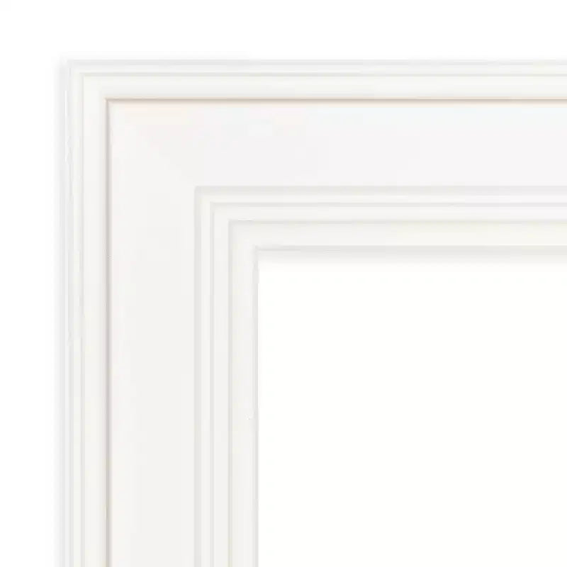 Specchio da parete per bagno bianco 42x30, rettangolare, moderno, con hardware di montaggio, senza smussatura