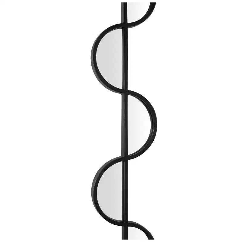 Specchio da parete a onde sottili in legno da 150 x 18 cm, a 8 strati, decorazione moderna per vanità