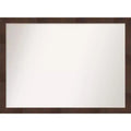 41" x 30" Non-Beveled Wildwood Brown Narrow Wall Mirror - Amanti Art