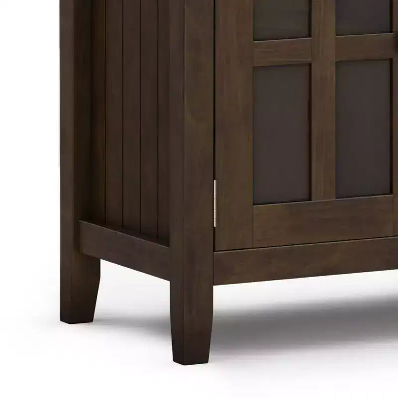 Madia Grande a 4 Ante e 2 Cassetti, in Legno Massello Marrone Brunette, 152 cm L x 91 cm A x 43 cm P