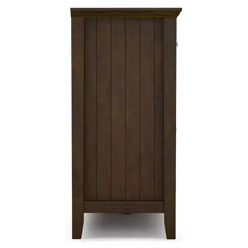 Madia Grande a 4 Ante e 2 Cassetti, in Legno Massello Marrone Brunette, 152 cm L x 91 cm A x 43 cm P