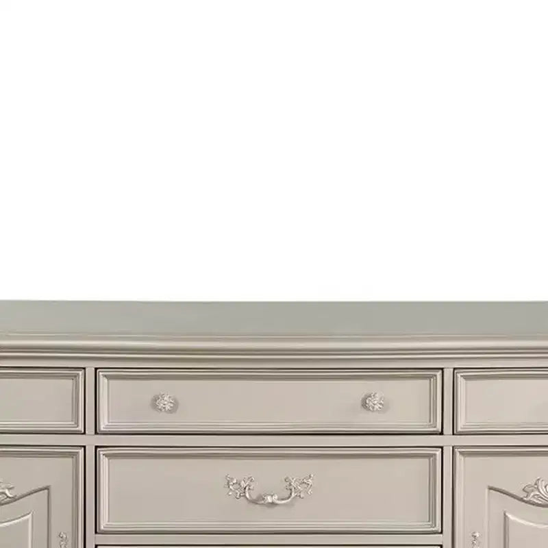 Cassettiera a 6 cassetti finitura champagne, cassetti a coda di rondine, guide in metallo, 71"L x 39"A x 22"P