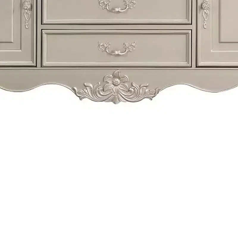 Cassettiera a 6 cassetti finitura champagne, cassetti a coda di rondine, guide in metallo, 71"L x 39"A x 22"P