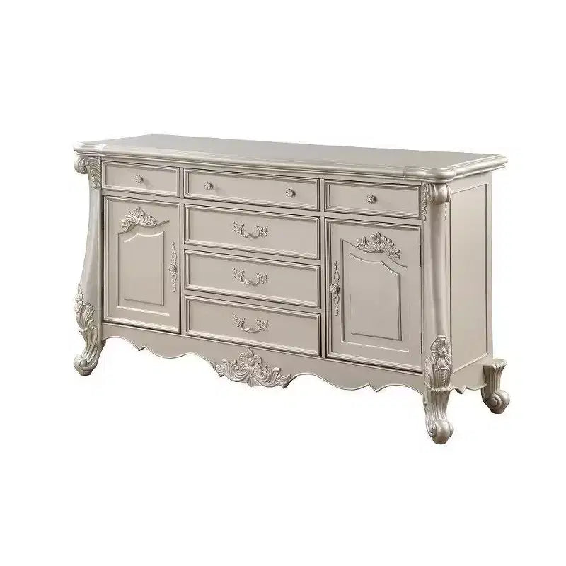 Cassettiera a 6 cassetti finitura champagne, cassetti a coda di rondine, guide in metallo, 71"L x 39"A x 22"P