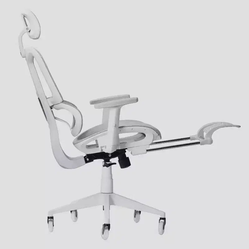 Sedia Gaming in Rete con Poggiapiedi, Inclinazione Sincronizzata, Braccioli Regolabili e Supporto Lombare, 125 kg