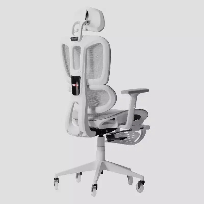 Sedia Gaming in Rete con Poggiapiedi, Inclinazione Sincronizzata, Braccioli Regolabili e Supporto Lombare, 125 kg