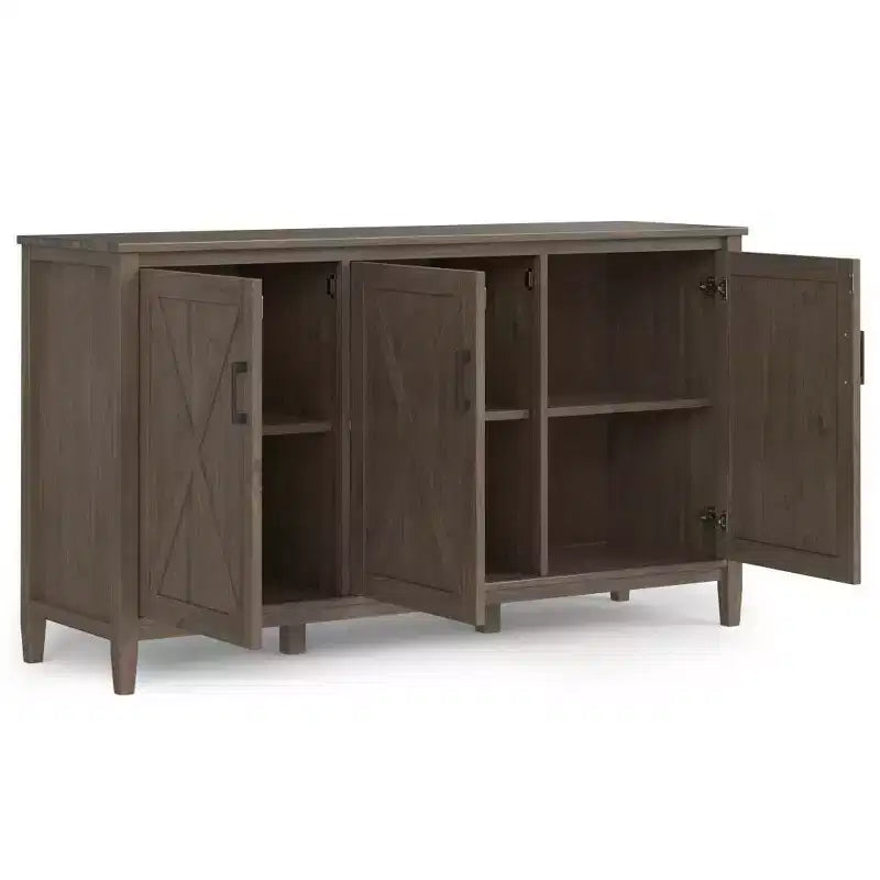 WyndenHall Cantina Wide Storage Cabinet Smoky Brown