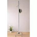 6 Hooks Coat Hat Rack Silver Metal Chrome Finish