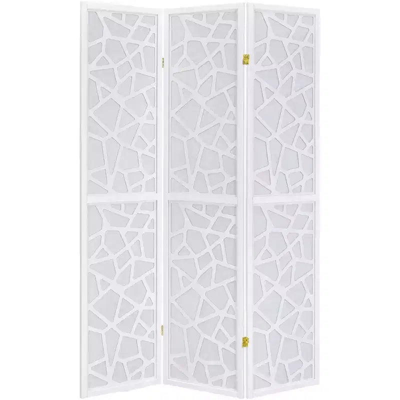 Divisorio a 4 pannelli con mosaico in legno, 180 cm di altezza, struttura in pino con inserto in carta di riso, completamente assemblato