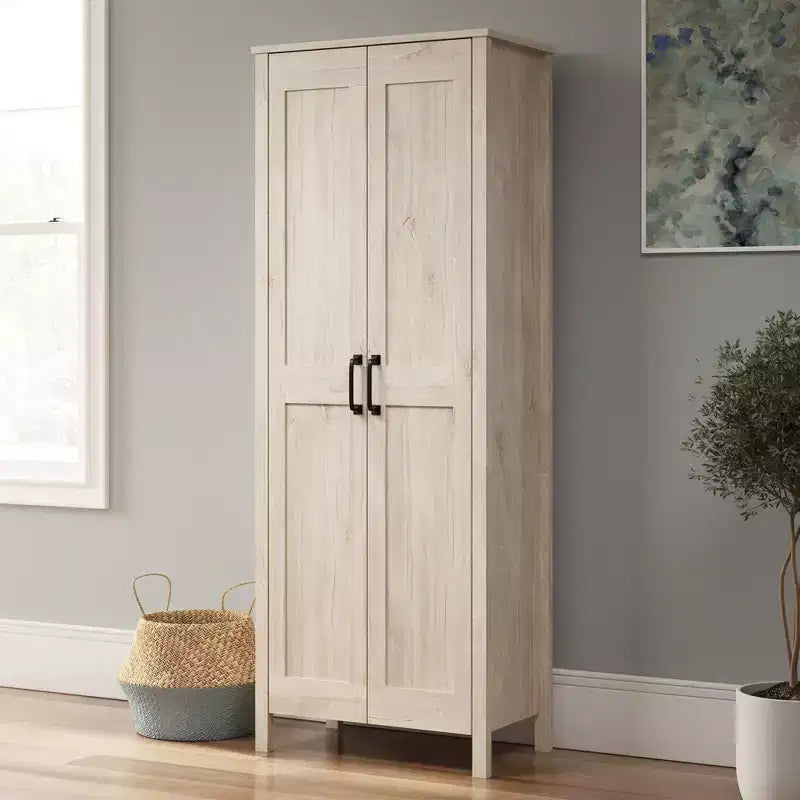 Armadio alto a 2 ante, in MDF con finitura laminata, 183 cm H x 68,5 cm L, ripiani regolabili