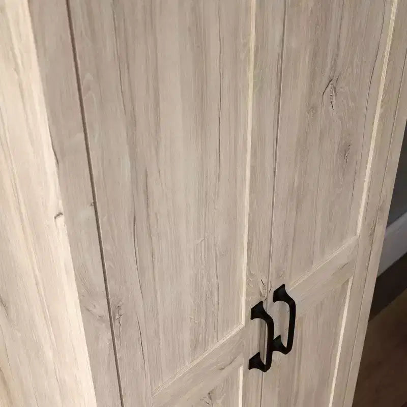 Armadio alto a 2 ante, in MDF con finitura laminata, 183 cm H x 68,5 cm L, ripiani regolabili