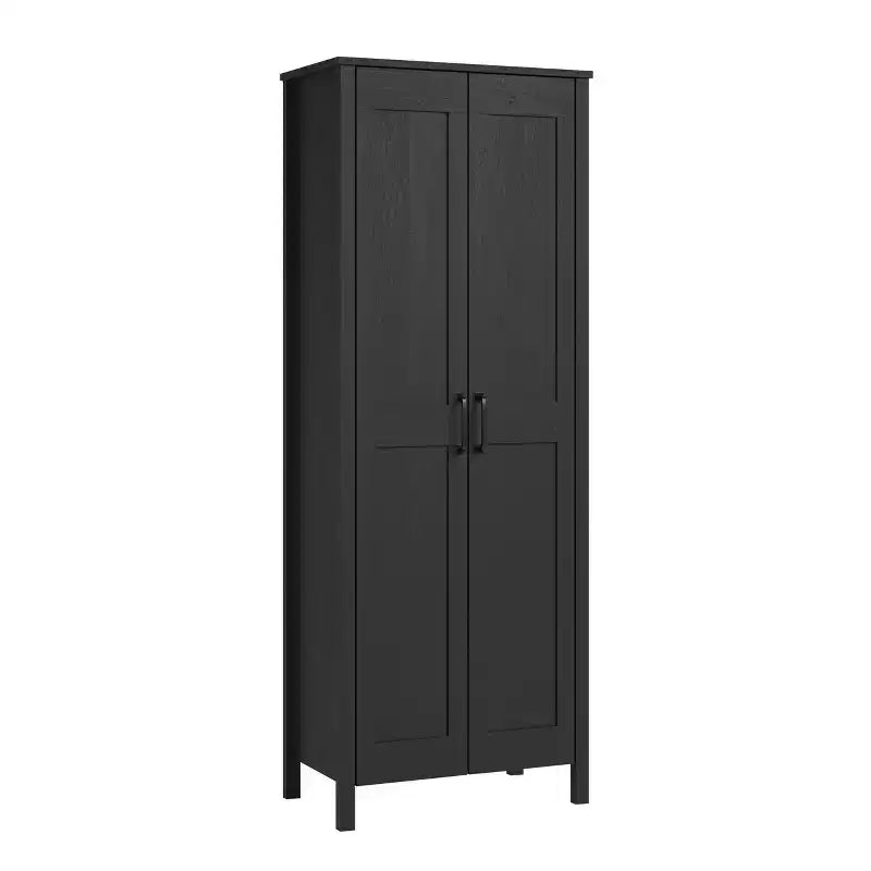 Armadio alto a 2 ante, in MDF con finitura laminata, 183 cm H x 68,5 cm L, ripiani regolabili