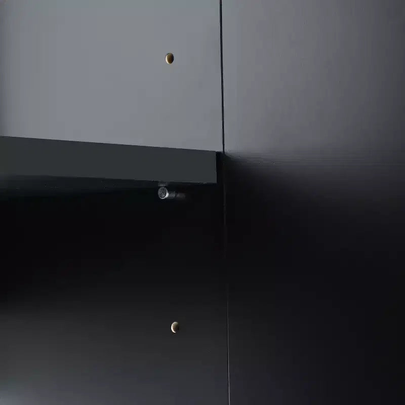 Credenza moderna con 4 ante, ripiani regolabili e gambe in metallo, 152 cm L x 78,5 cm H