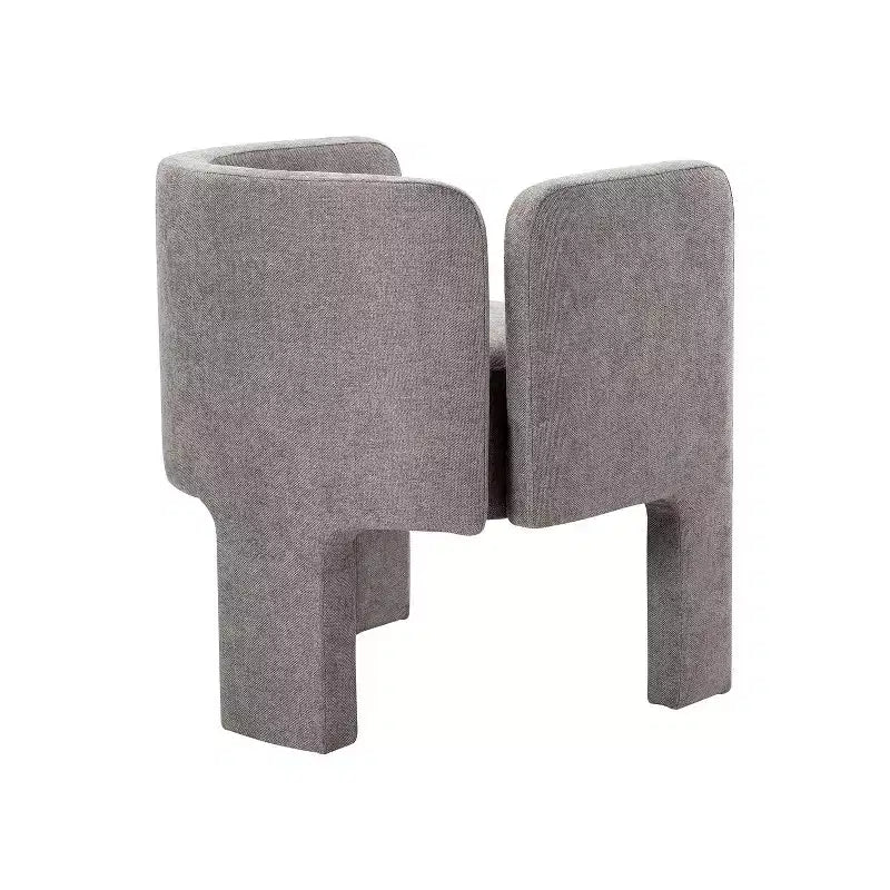 Sedia da Pranzo Moderna, Schienale Intagliato, Design a Tre Gambe, Rivestimento in Poliestere, 113 kg, Nessun Montaggio
