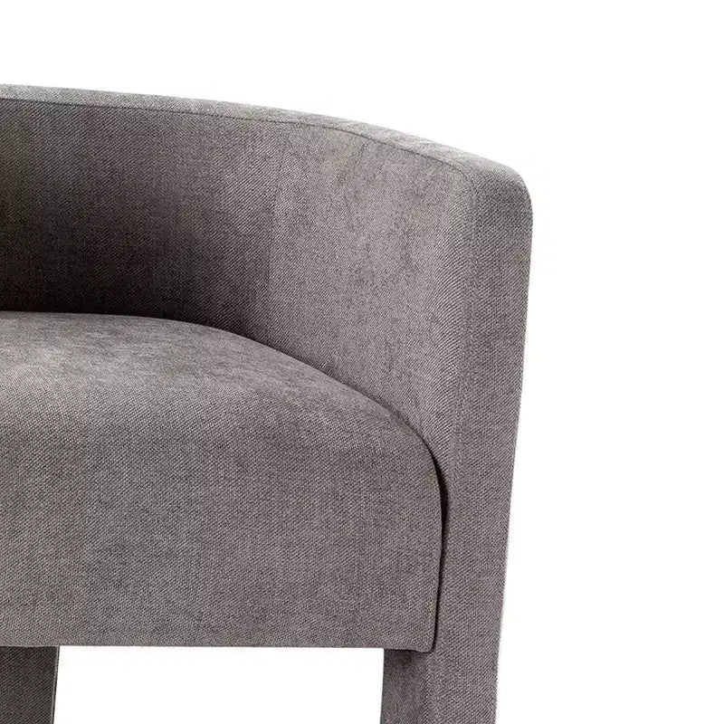 Sedia da Pranzo Moderna, Schienale Intagliato, Design a Tre Gambe, Rivestimento in Poliestere, 113 kg, Nessun Montaggio