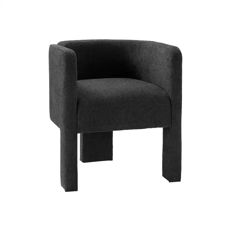 Sedia da Pranzo Moderna, Schienale Intagliato, Design a Tre Gambe, Rivestimento in Poliestere, 113 kg, Nessun Montaggio