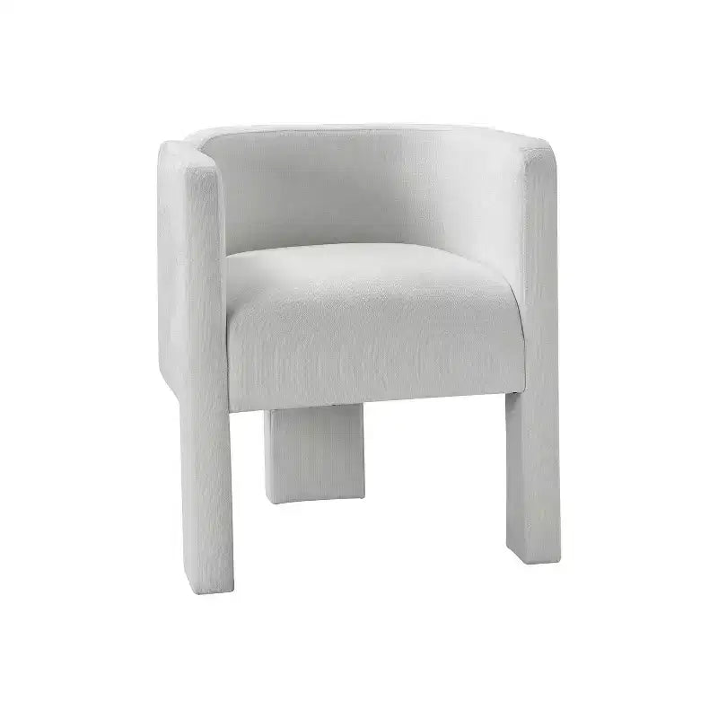 Sedia da Pranzo Moderna, Schienale Intagliato, Design a Tre Gambe, Rivestimento in Poliestere, 113 kg, Nessun Montaggio