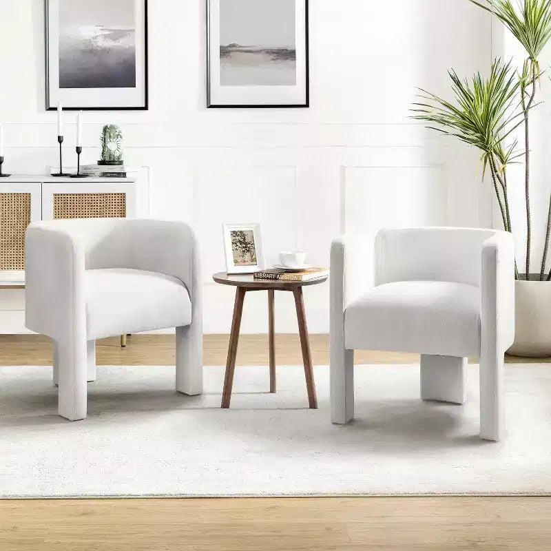 Sedia da Pranzo Moderna, Schienale Intagliato, Design a Tre Gambe, Rivestimento in Poliestere, 113 kg, Nessun Montaggio
