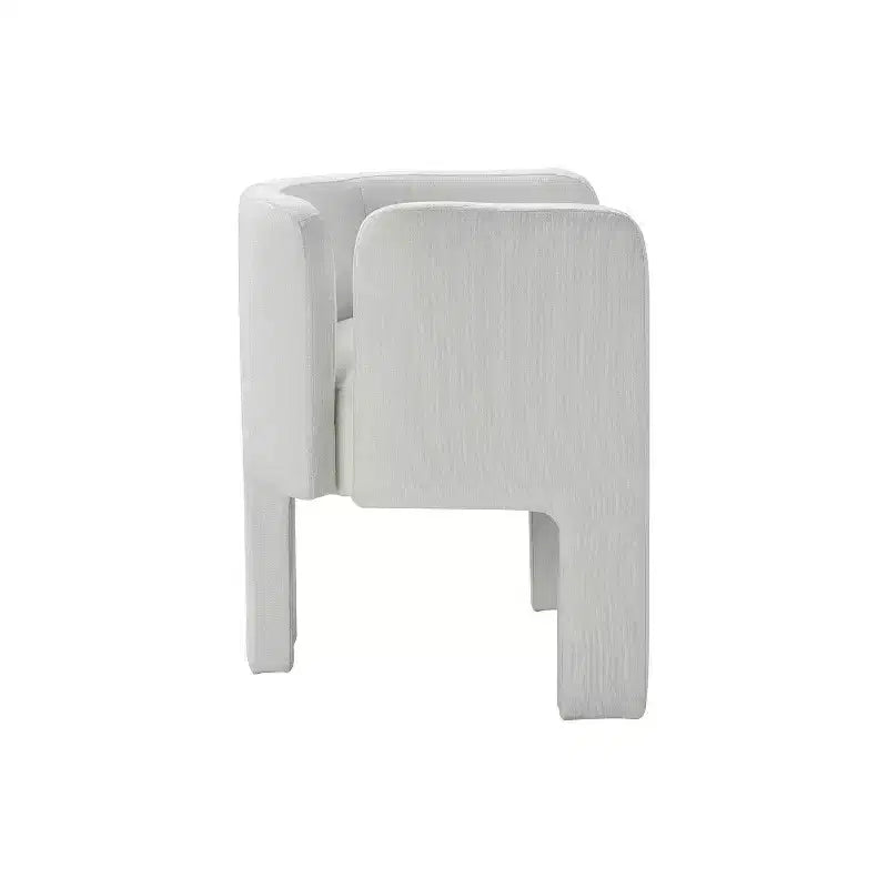 Sedia da Pranzo Moderna, Schienale Intagliato, Design a Tre Gambe, Rivestimento in Poliestere, 113 kg, Nessun Montaggio