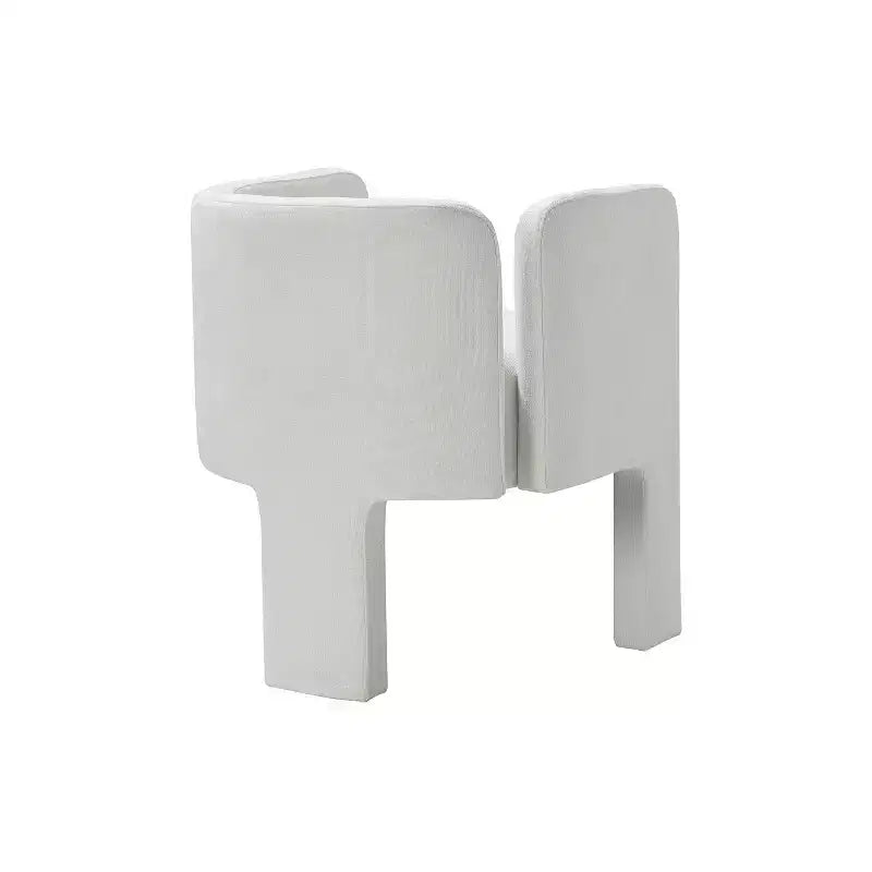 Sedia da Pranzo Moderna, Schienale Intagliato, Design a Tre Gambe, Rivestimento in Poliestere, 113 kg, Nessun Montaggio