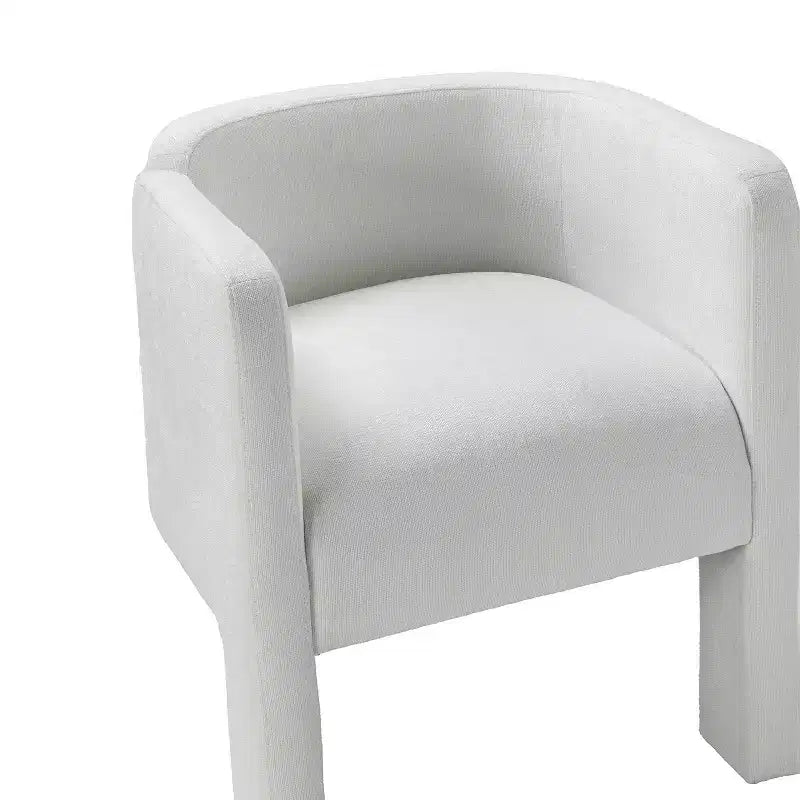 Sedia da Pranzo Moderna, Schienale Intagliato, Design a Tre Gambe, Rivestimento in Poliestere, 113 kg, Nessun Montaggio