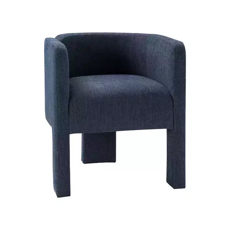 Sedia da Pranzo Moderna, Schienale Intagliato, Design a Tre Gambe, Rivestimento in Poliestere, 113 kg, Nessun Montaggio