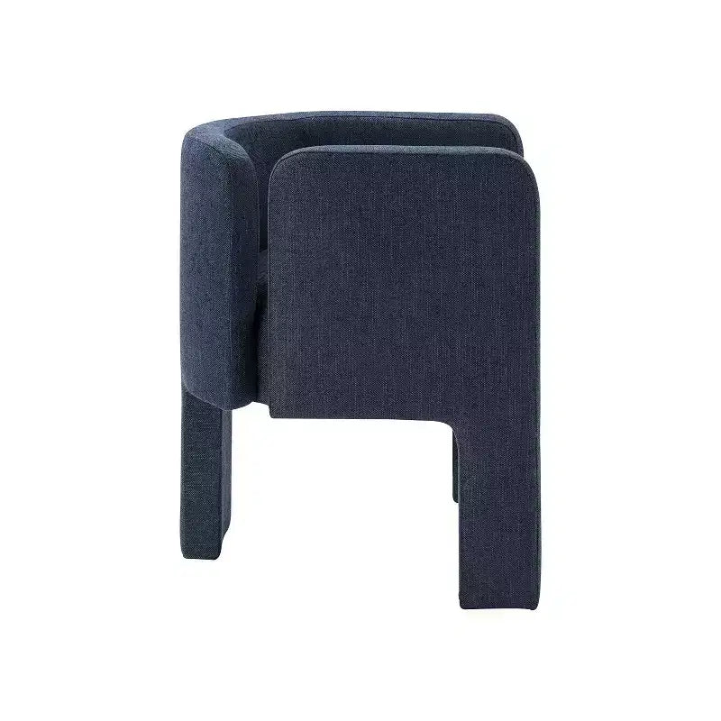 Sedia da Pranzo Moderna, Schienale Intagliato, Design a Tre Gambe, Rivestimento in Poliestere, 113 kg, Nessun Montaggio