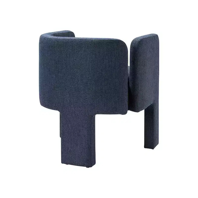 Sedia da Pranzo Moderna, Schienale Intagliato, Design a Tre Gambe, Rivestimento in Poliestere, 113 kg, Nessun Montaggio