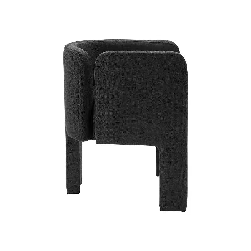 Sedia da Pranzo Moderna, Schienale Intagliato, Design a Tre Gambe, Rivestimento in Poliestere, 113 kg, Nessun Montaggio