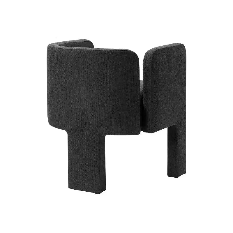 Sedia da Pranzo Moderna, Schienale Intagliato, Design a Tre Gambe, Rivestimento in Poliestere, 113 kg, Nessun Montaggio