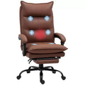 Vinsetto Vibration Massage Office Chair with Heat, Footrest, Adjustable Height, Armrest, High Back, Microfiber Comfy Computer Chair