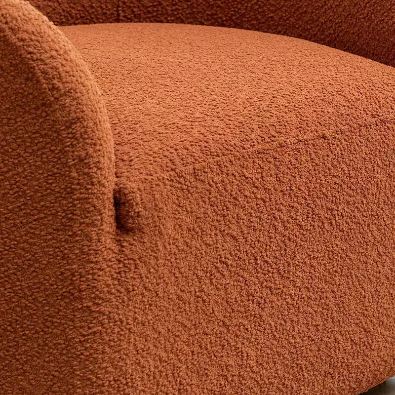Poltrona a botte girevole in bouclé larghezza 81 cm, capacità 136 kg, nessun assemblaggio richiesto
