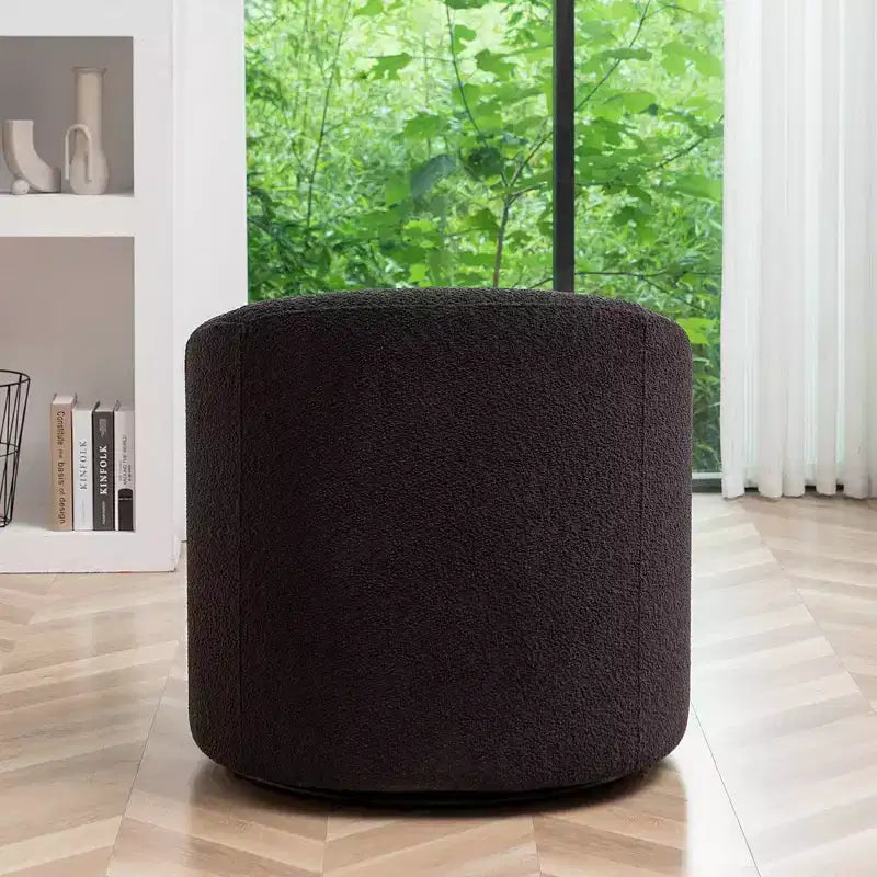 Poltrona a botte girevole in bouclé larghezza 81 cm, capacità 136 kg, nessun assemblaggio richiesto