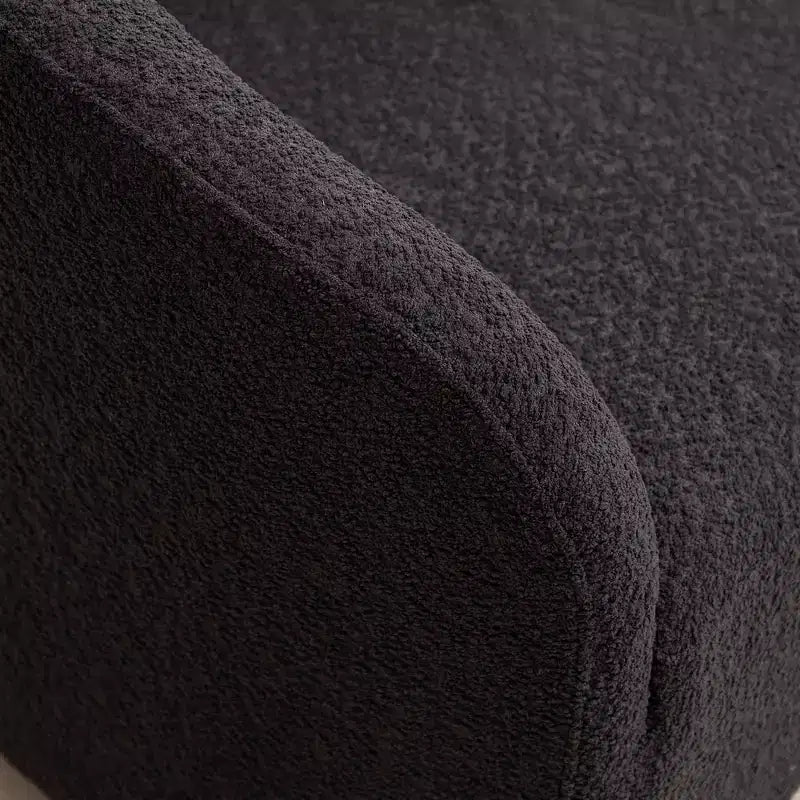 Poltrona a botte girevole in bouclé larghezza 81 cm, capacità 136 kg, nessun assemblaggio richiesto