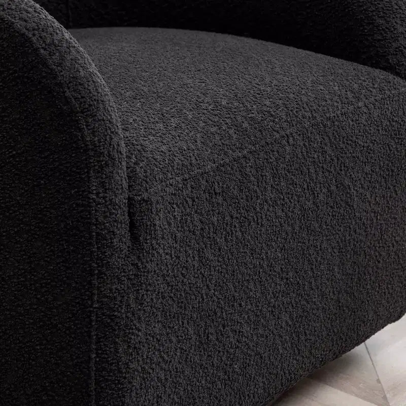 Poltrona a botte girevole in bouclé larghezza 81 cm, capacità 136 kg, nessun assemblaggio richiesto