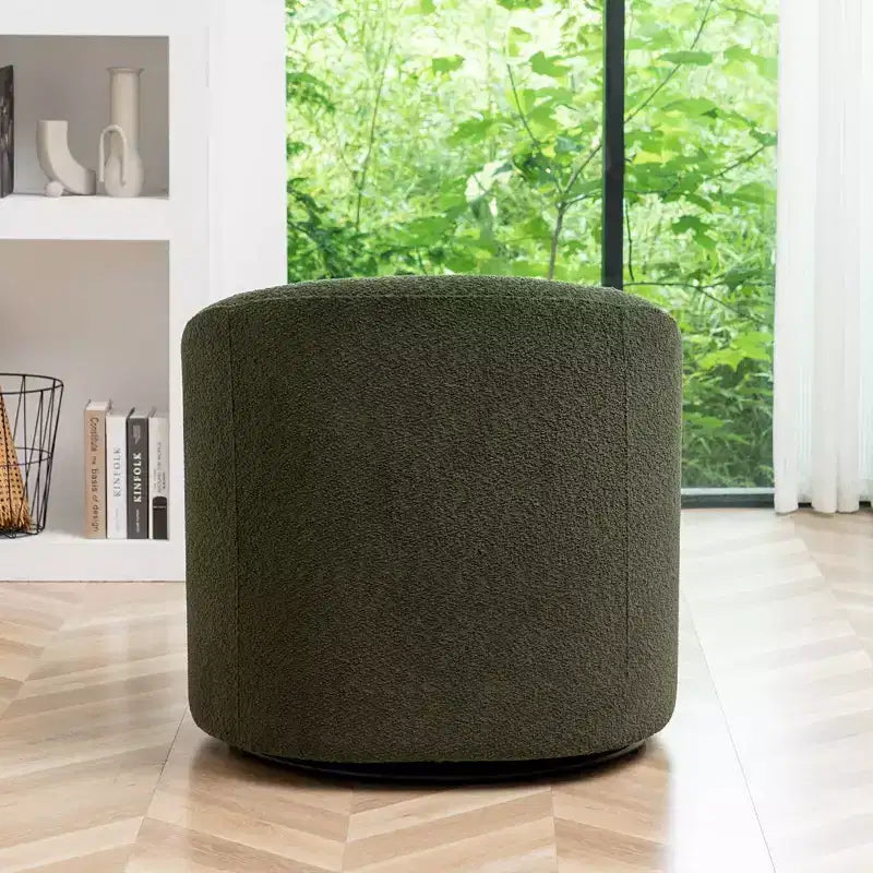 Poltrona a botte girevole in bouclé larghezza 81 cm, capacità 136 kg, nessun assemblaggio richiesto