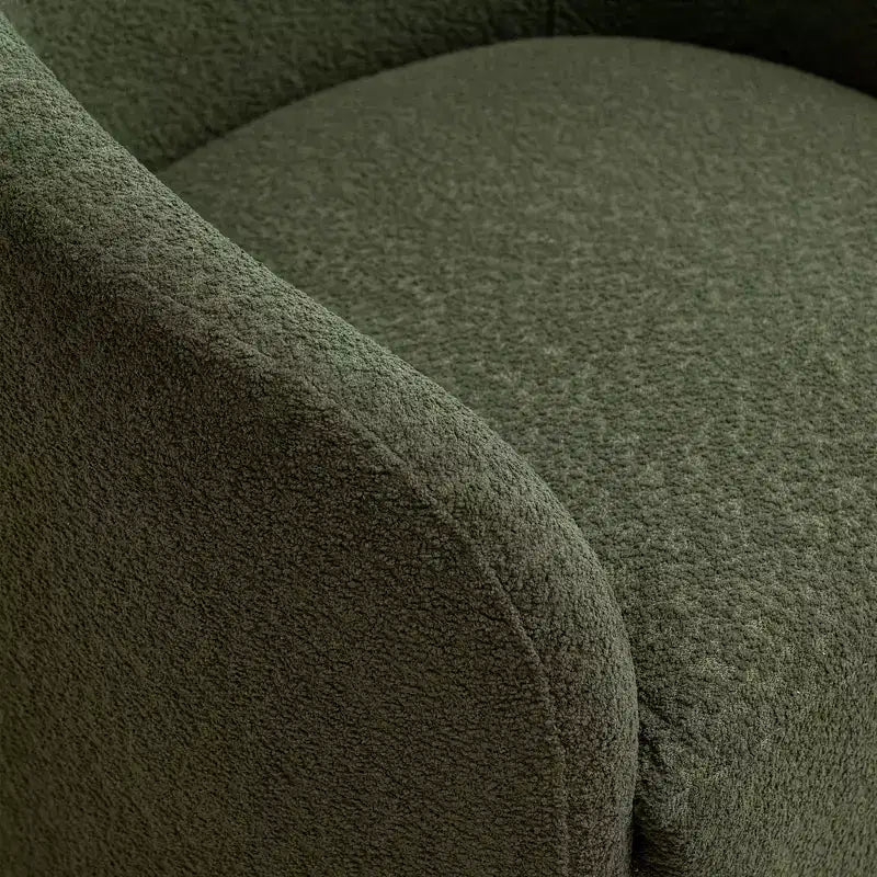 Poltrona a botte girevole in bouclé larghezza 81 cm, capacità 136 kg, nessun assemblaggio richiesto