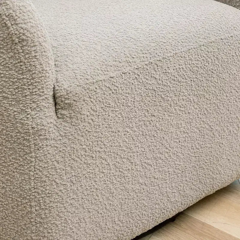 Poltrona a botte girevole in bouclé larghezza 81 cm, capacità 136 kg, nessun assemblaggio richiesto