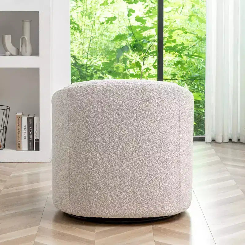 Poltrona a botte girevole in bouclé larghezza 81 cm, capacità 136 kg, nessun assemblaggio richiesto