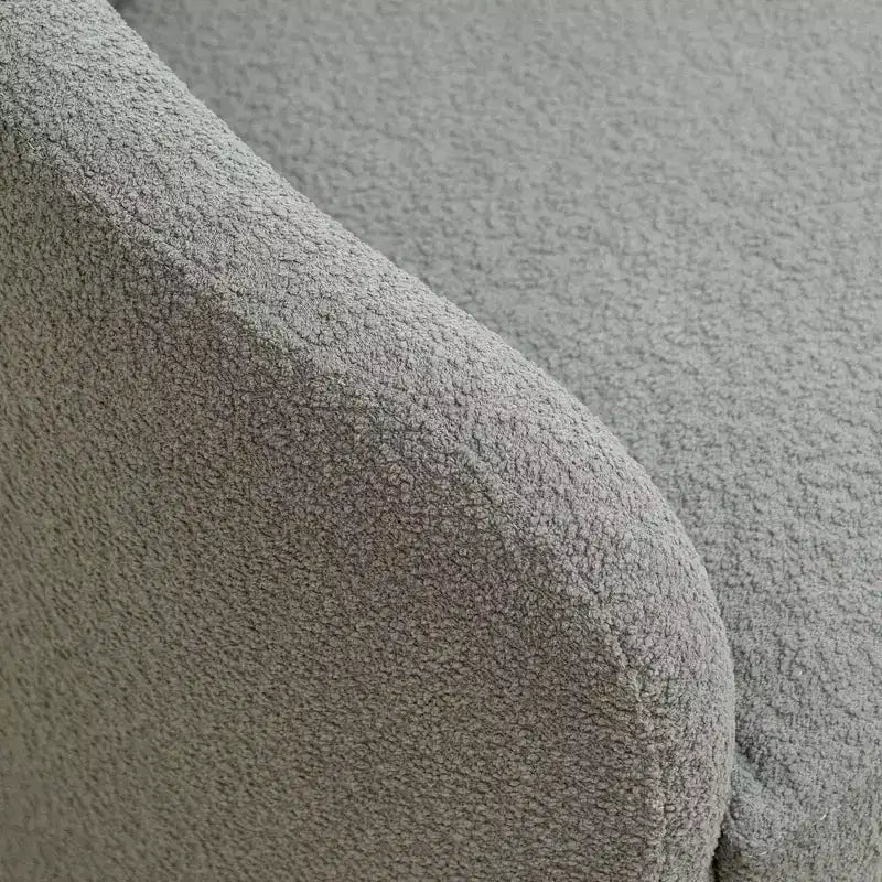 Poltrona a botte girevole in bouclé larghezza 81 cm, capacità 136 kg, nessun assemblaggio richiesto