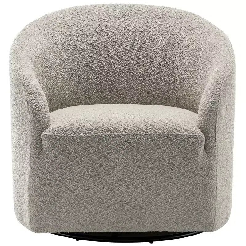 Poltrona a botte girevole in bouclé larghezza 81 cm, capacità 136 kg, nessun assemblaggio richiesto