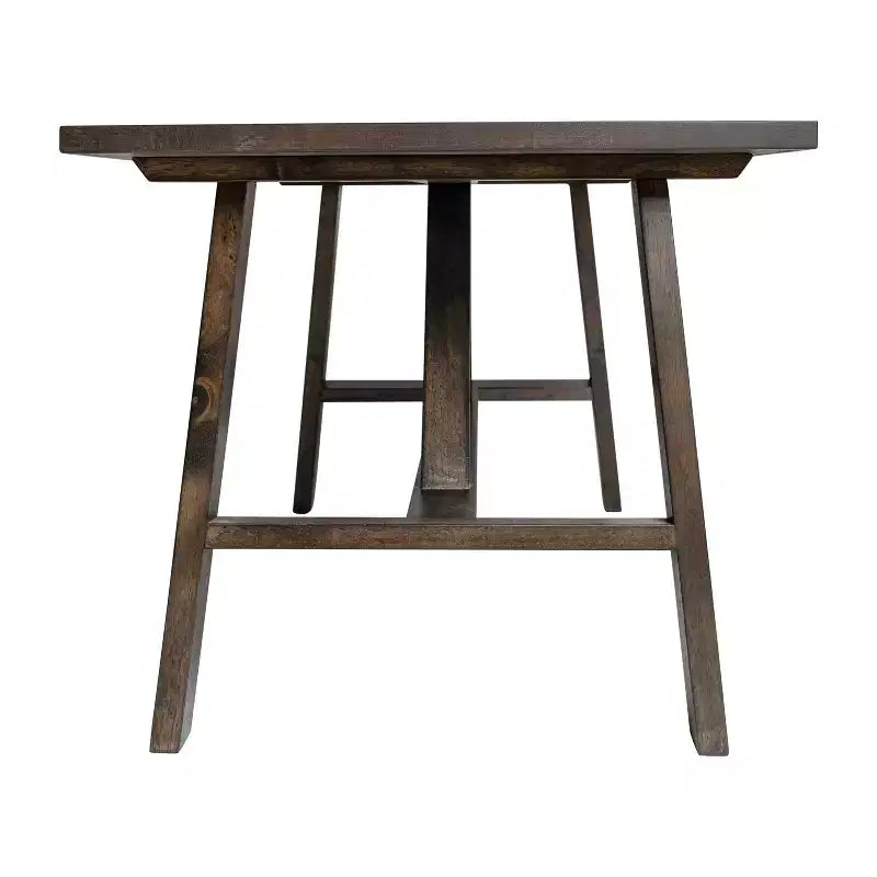 Tavolino da Salotto a Cavalletto in Legno Massello, Design a X, Capacità 136 kg
