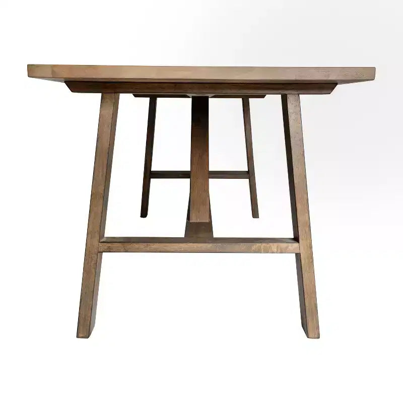 Tavolino da Salotto a Cavalletto in Legno Massello, Design a X, Capacità 136 kg