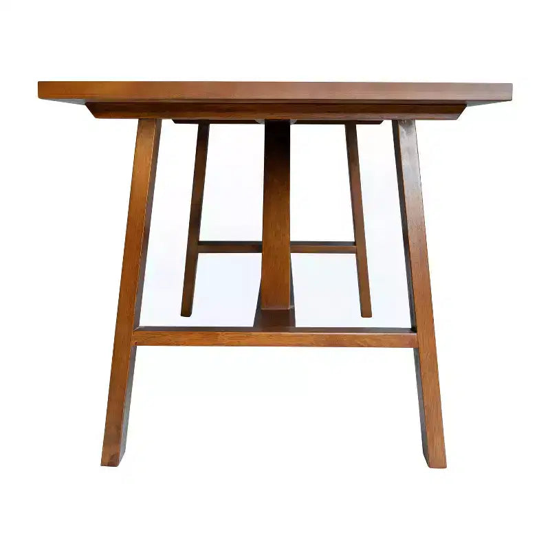 Tavolino da Salotto a Cavalletto in Legno Massello, Design a X, Capacità 136 kg