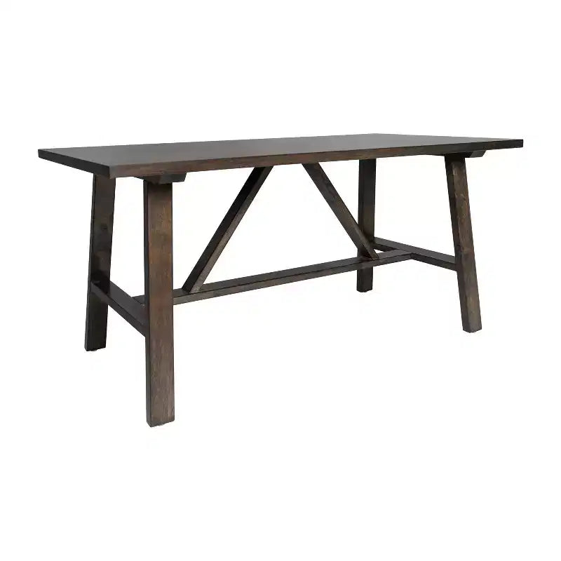 Tavolino da Salotto a Cavalletto in Legno Massello, Design a X, Capacità 136 kg